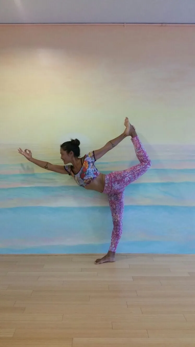 LEGGINGS VINTAGE PINK HAWAII/PINK BATIK