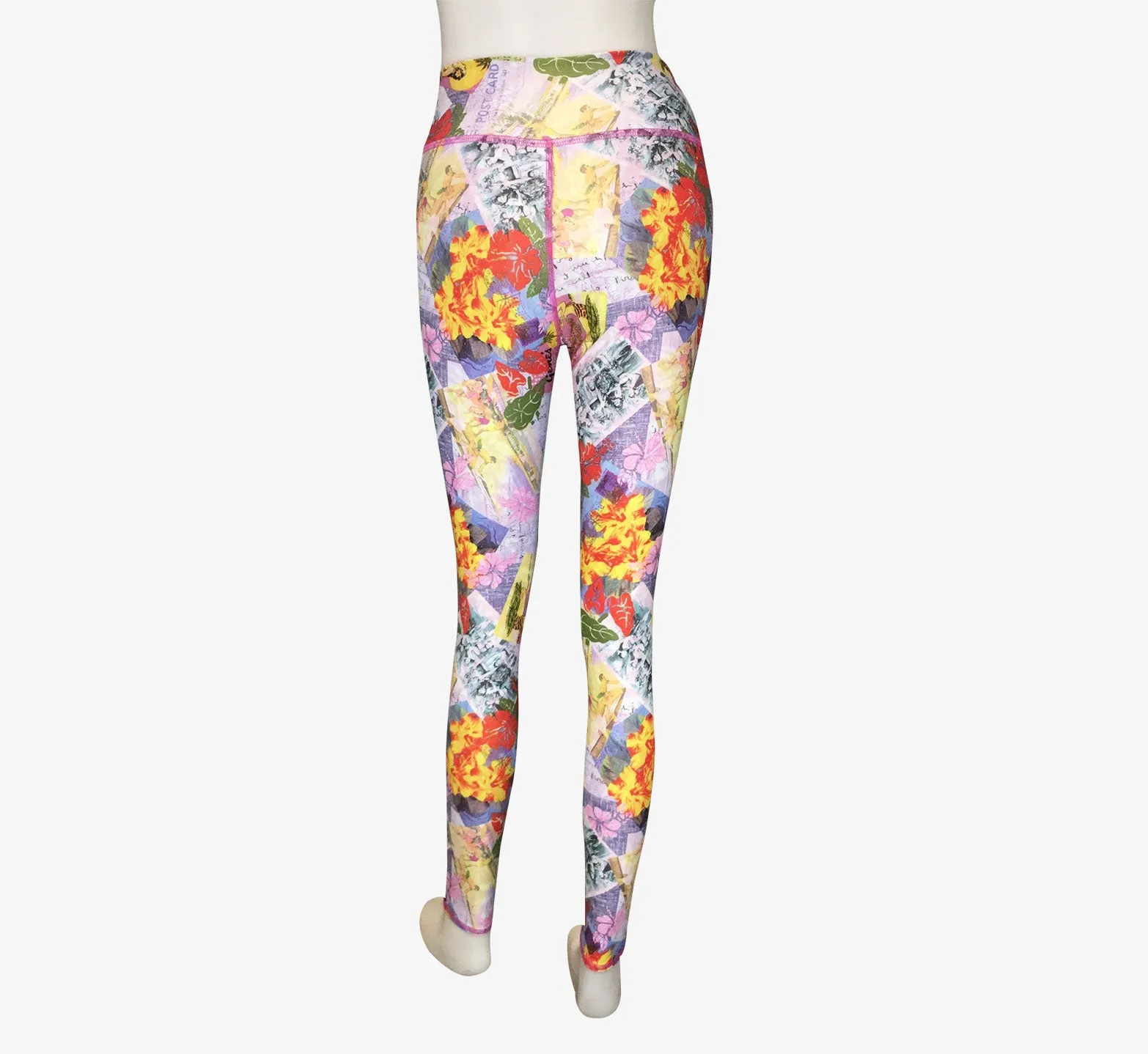 LEGGINGS VINTAGE PINK HAWAII/PINK BATIK