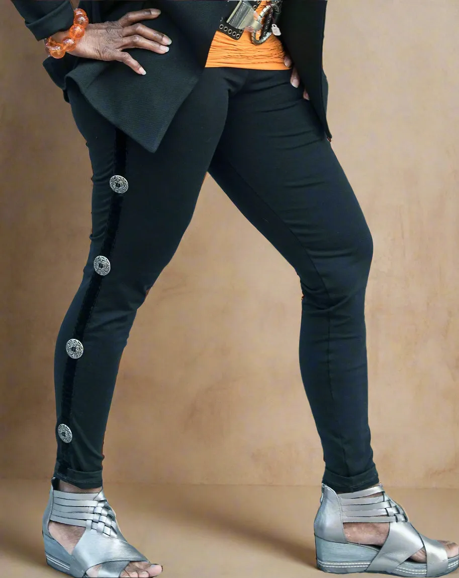 Leggings with Concho Accents
