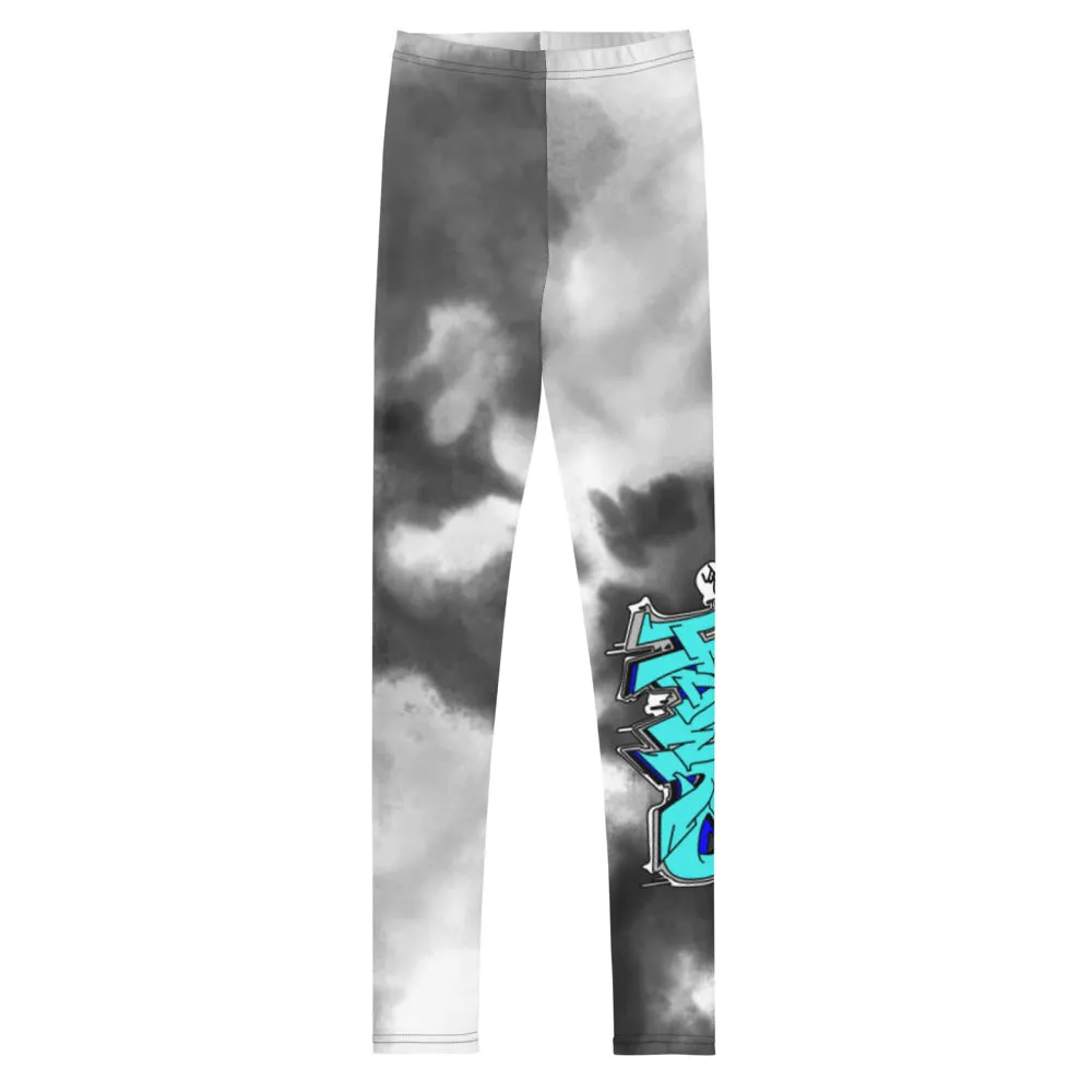 Leggings Youth ~ Jr Hawks Graffiti Tie-Dye
