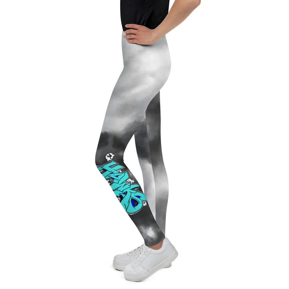 Leggings Youth ~ Jr Hawks Graffiti Tie-Dye
