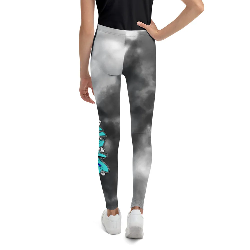 Leggings Youth ~ Jr Hawks Graffiti Tie-Dye