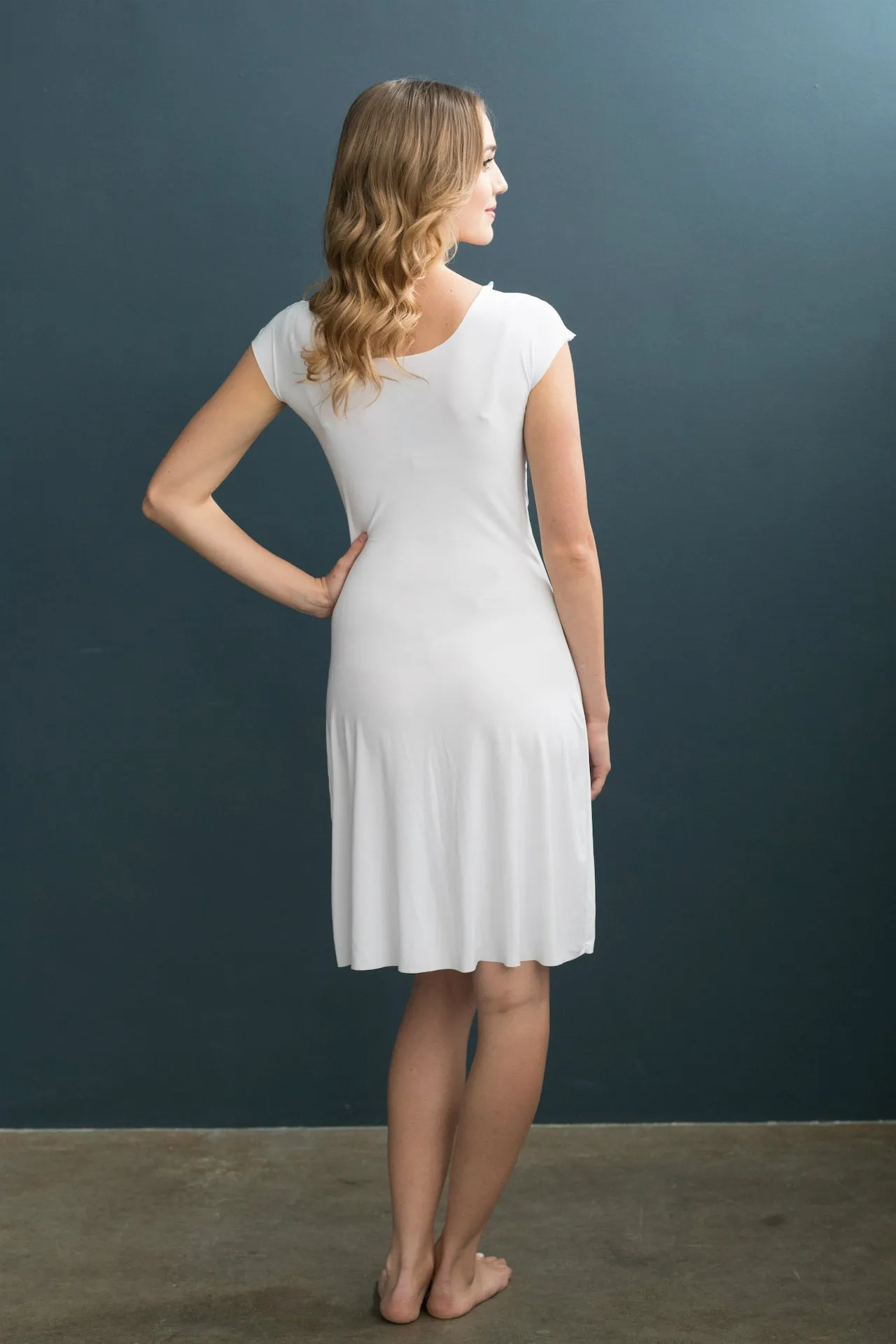 Lizzy Slip Cap Sleeve Scoop Neck Dress Slip - MATERNITY