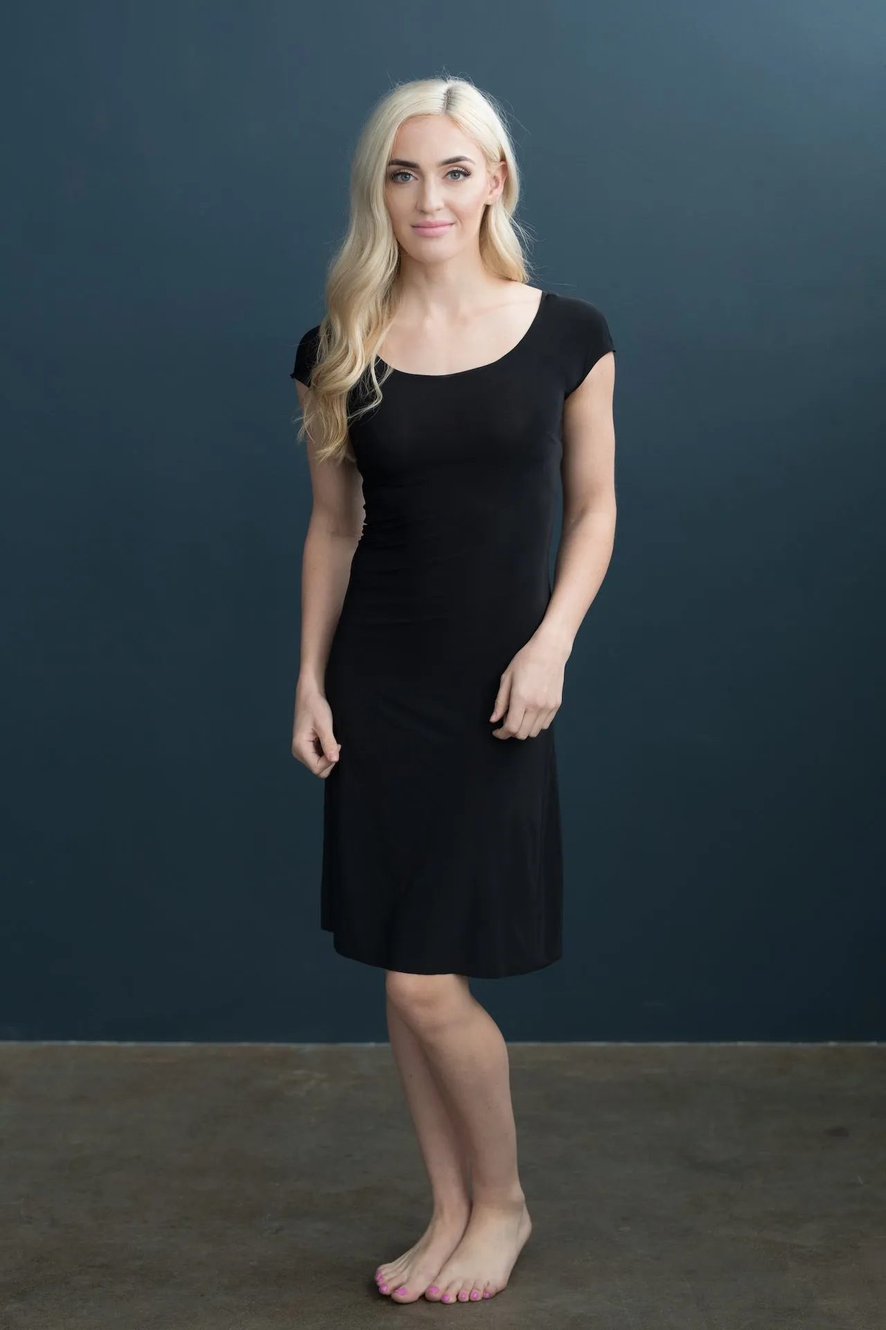 Lizzy Slip Cap Sleeve Scoop Neck Dress Slip - MATERNITY