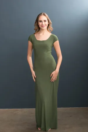 Lizzy Slip Cap Sleeve Scoop Neck Maxi Slip - LE ♥