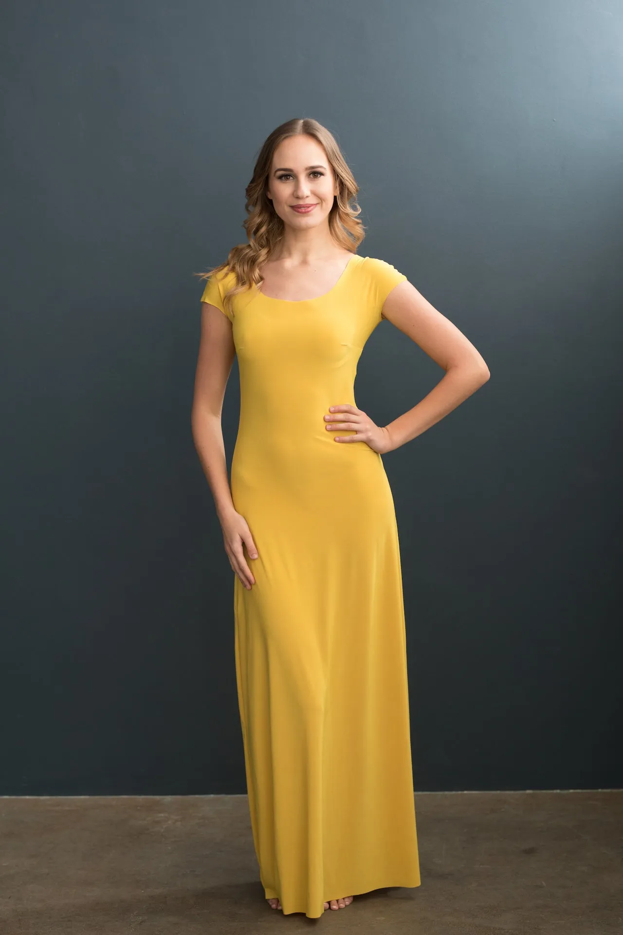 Lizzy Slip Cap Sleeve Scoop Neck Maxi Slip - LE ♥