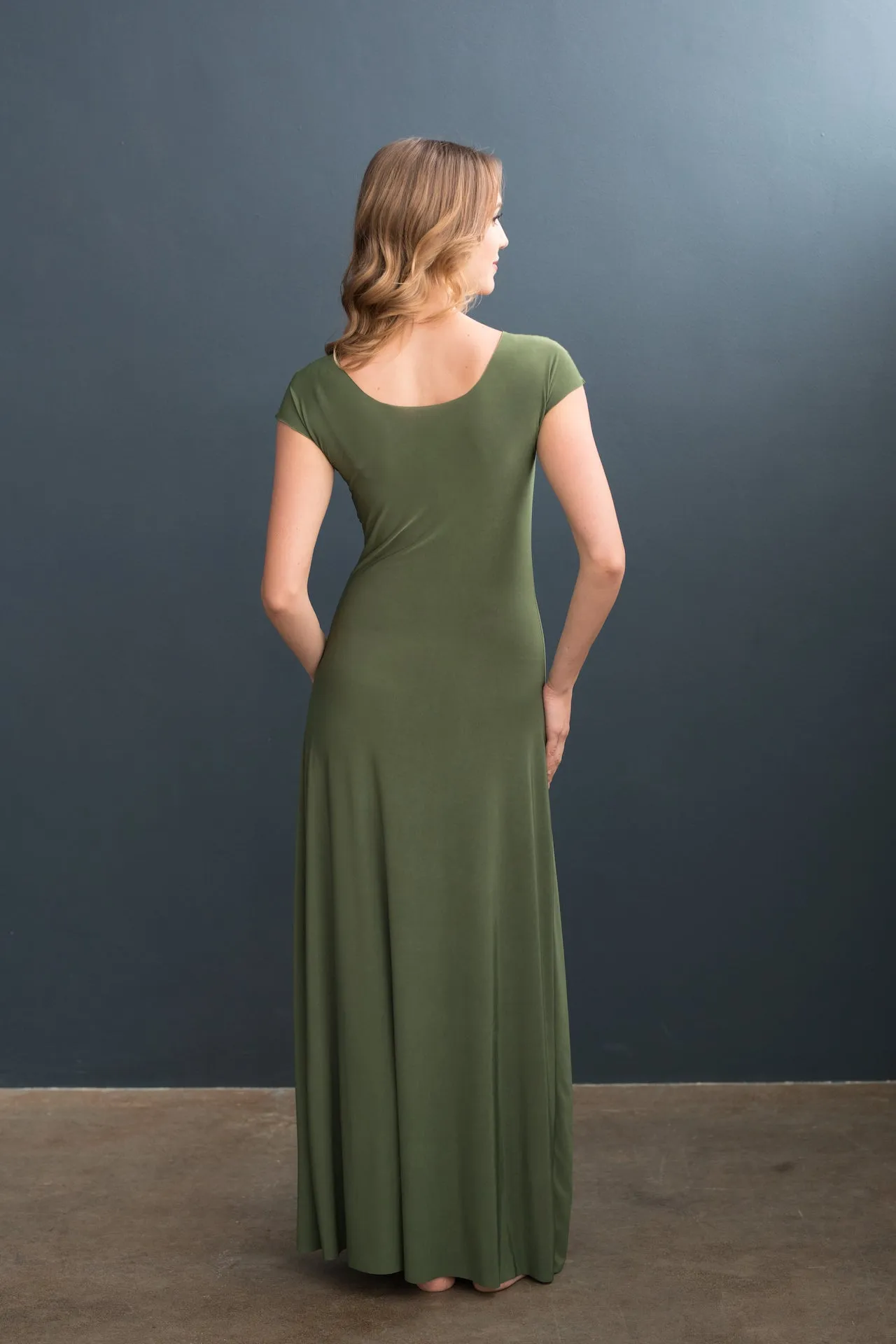 Lizzy Slip Cap Sleeve V-Neck Maxi Slip - LE ♥