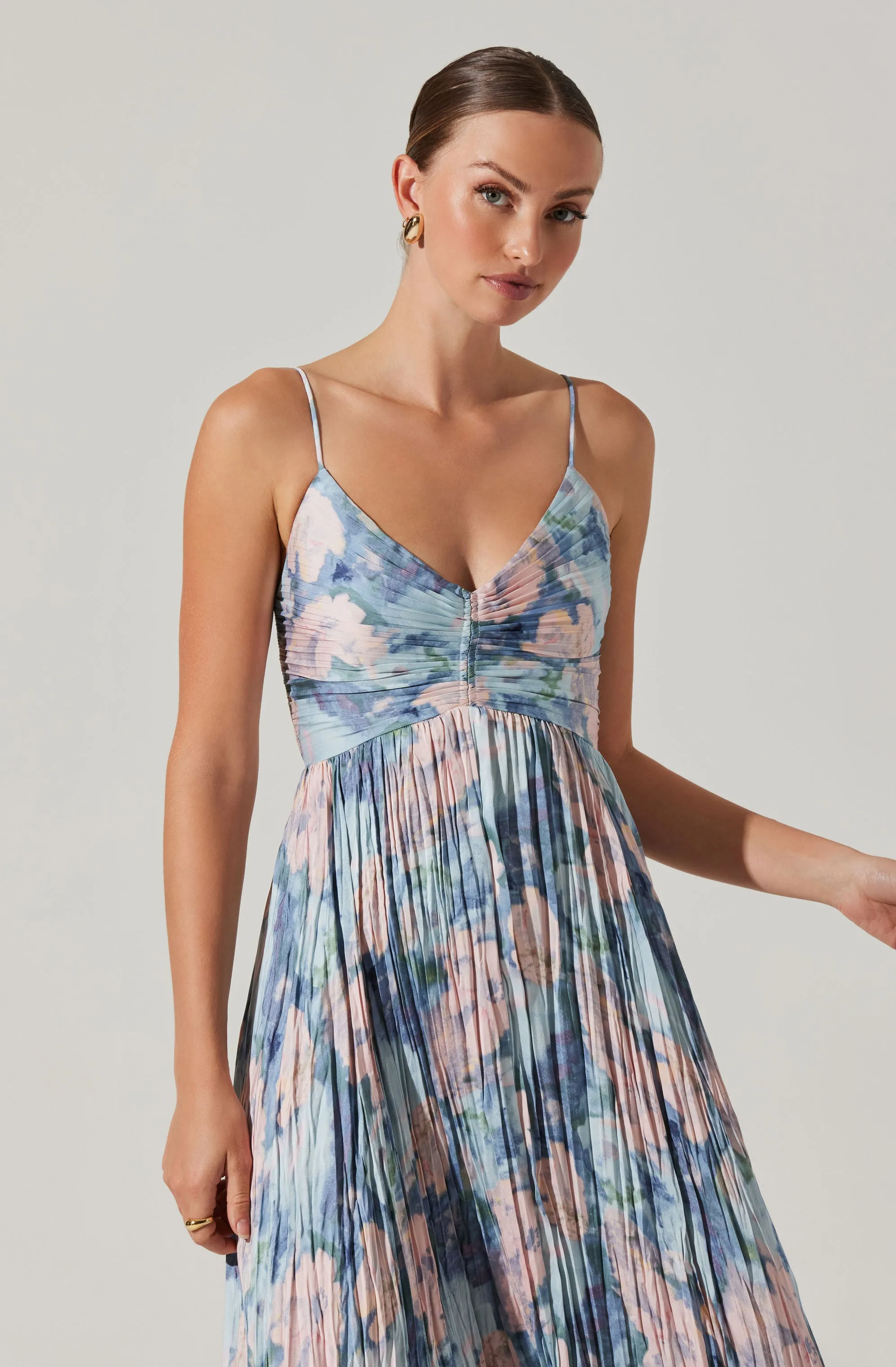 Maeve Pleated Midi Dress