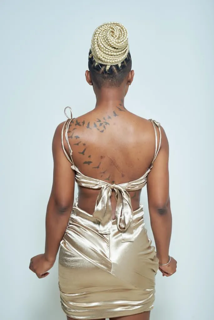 Make It Last Forever Mini Dress  (Champagne)