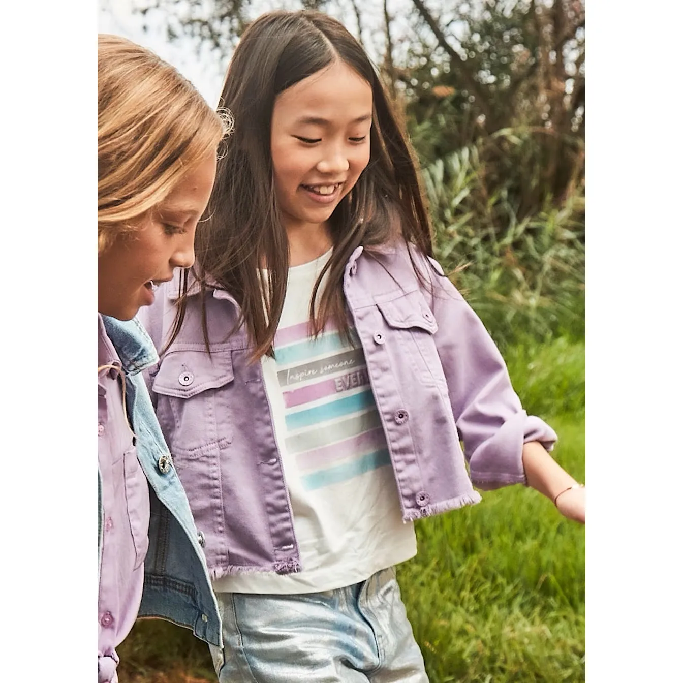 Mayoral Older Girls Twill Jacket 6406 Lilac