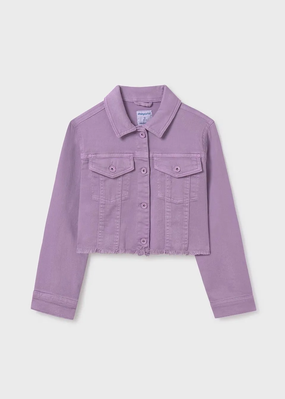 Mayoral Older Girls Twill Jacket 6406 Lilac