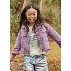 Mayoral Older Girls Twill Jacket 6406 Lilac