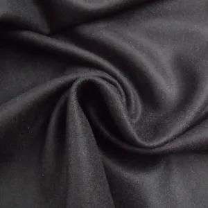 Melton Black Fabric 150 cm