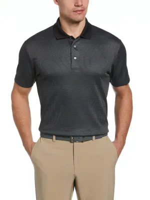 Men's Large Scale Birdseye Stripe Jacquard Golf Polo