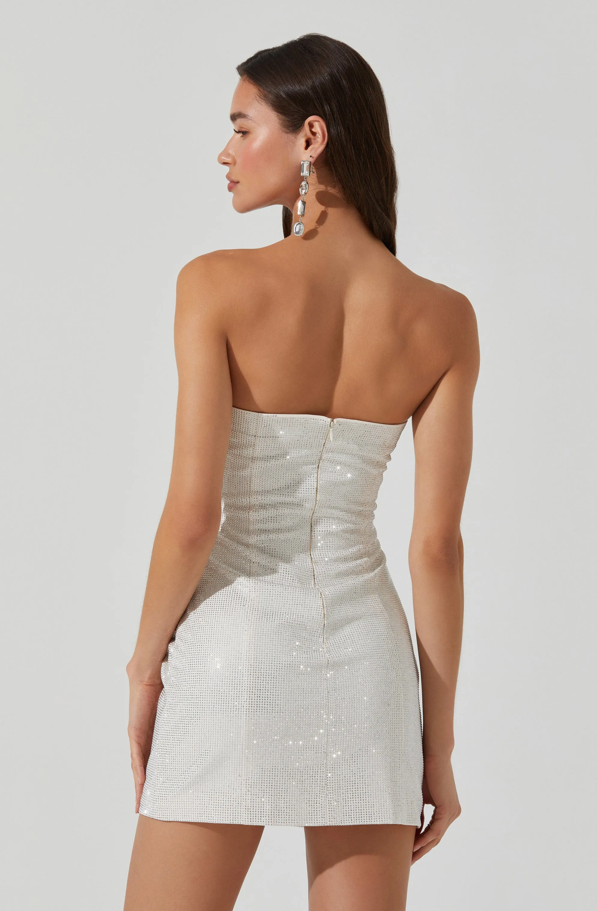 Mira Rhinestone Mini Dress