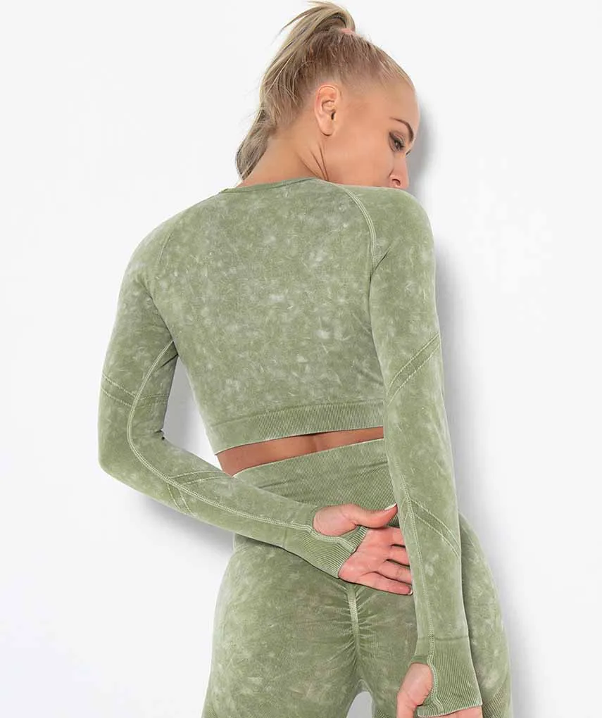 Momentum Long Sleeve Crop Top