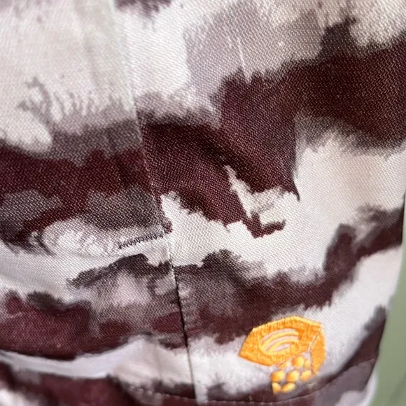 Mountain Hardwear Barnsie Purple Plum Striped Ski Snow Jacket RECCO Tech XS