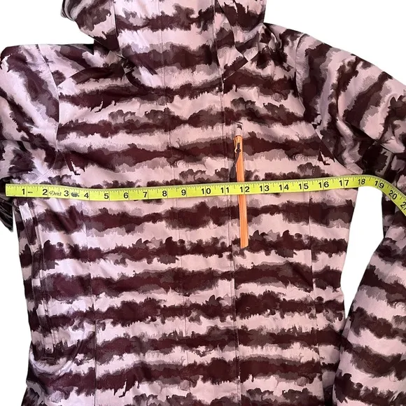 Mountain Hardwear Barnsie Purple Plum Striped Ski Snow Jacket RECCO Tech XS
