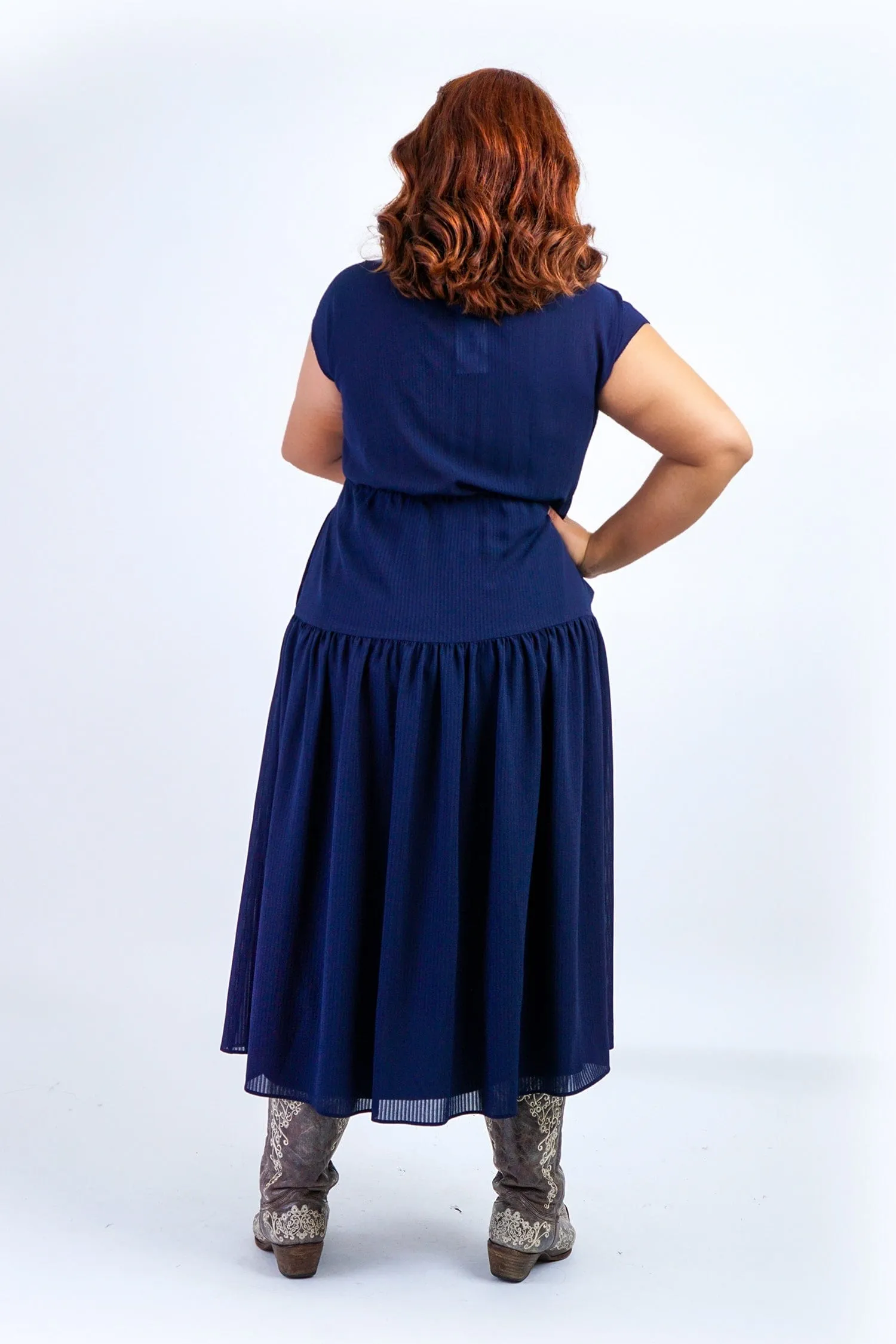 Navy Stripe Forever Alita Shirt Dress
