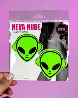 Neon Green Alien Wet Vinyl Pasties