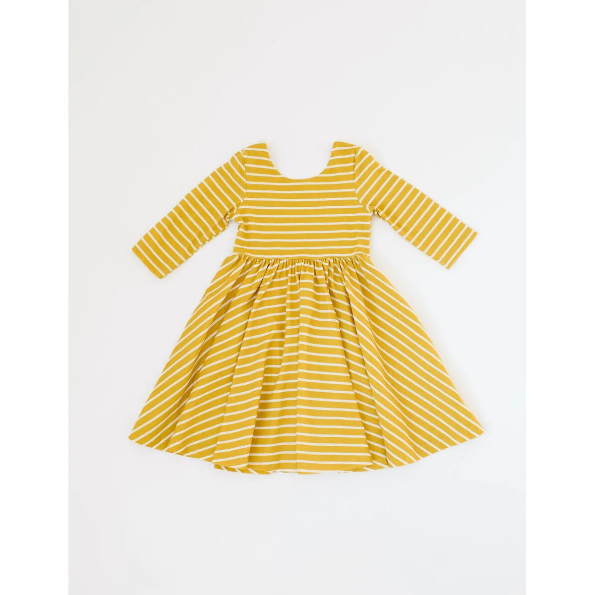 Ollie Jay Mustard Stripe Emile Twirl Dress