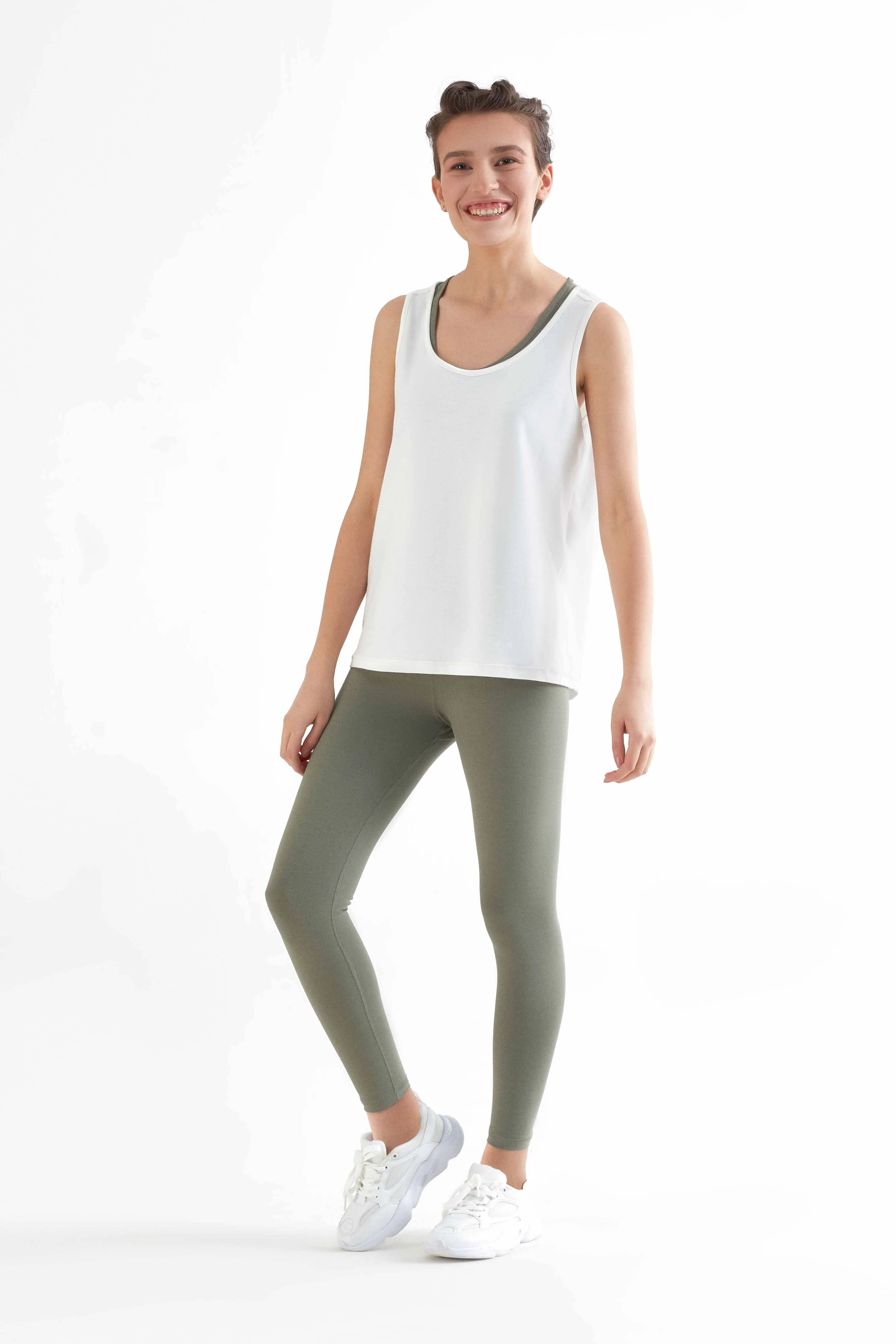 Organic 7/8 Stretch Leggings: Womens
