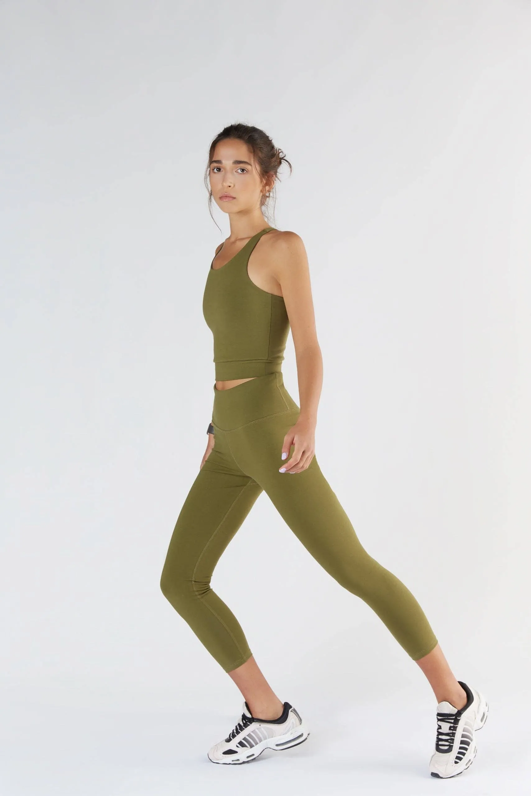 Organic 7/8 Stretch Leggings: Womens