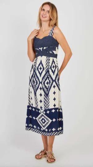 PARROT printed mid-length dress