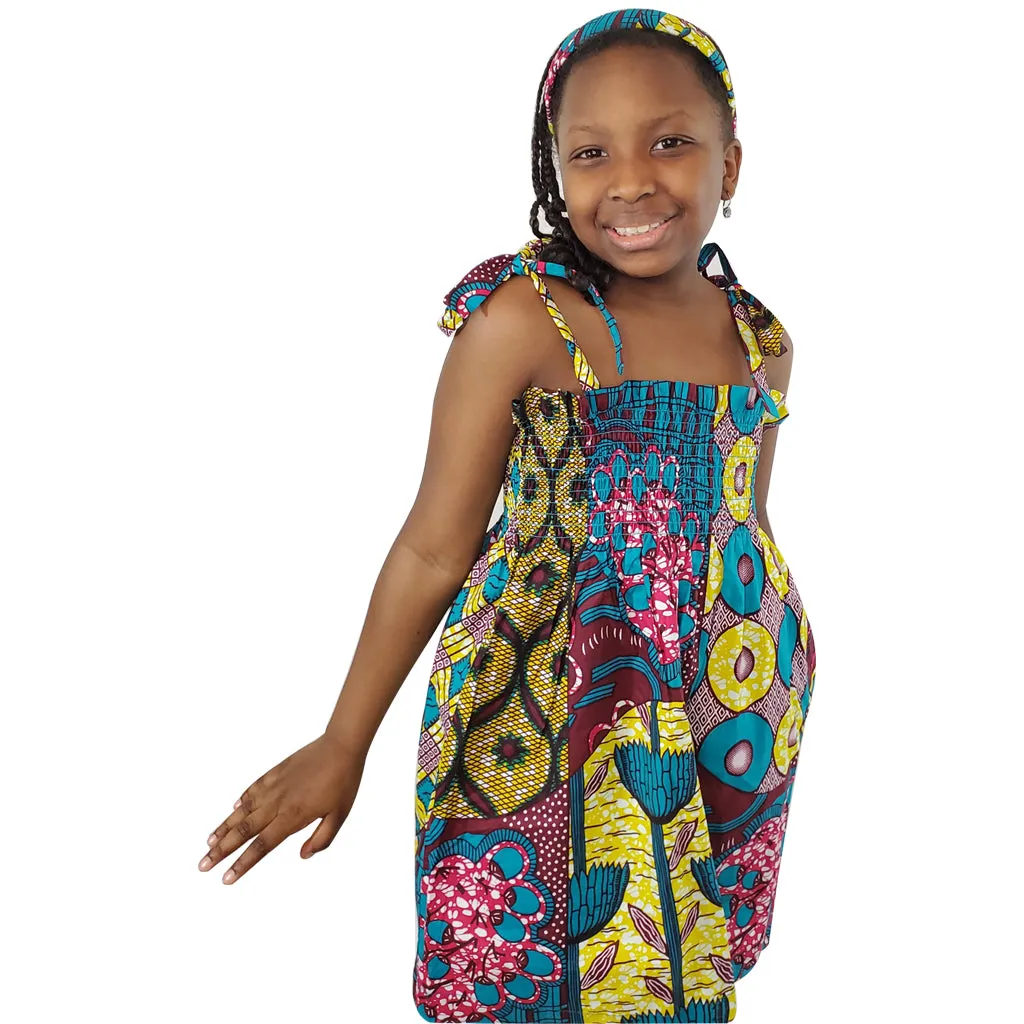 Purple Forest Girl's Smock Dress