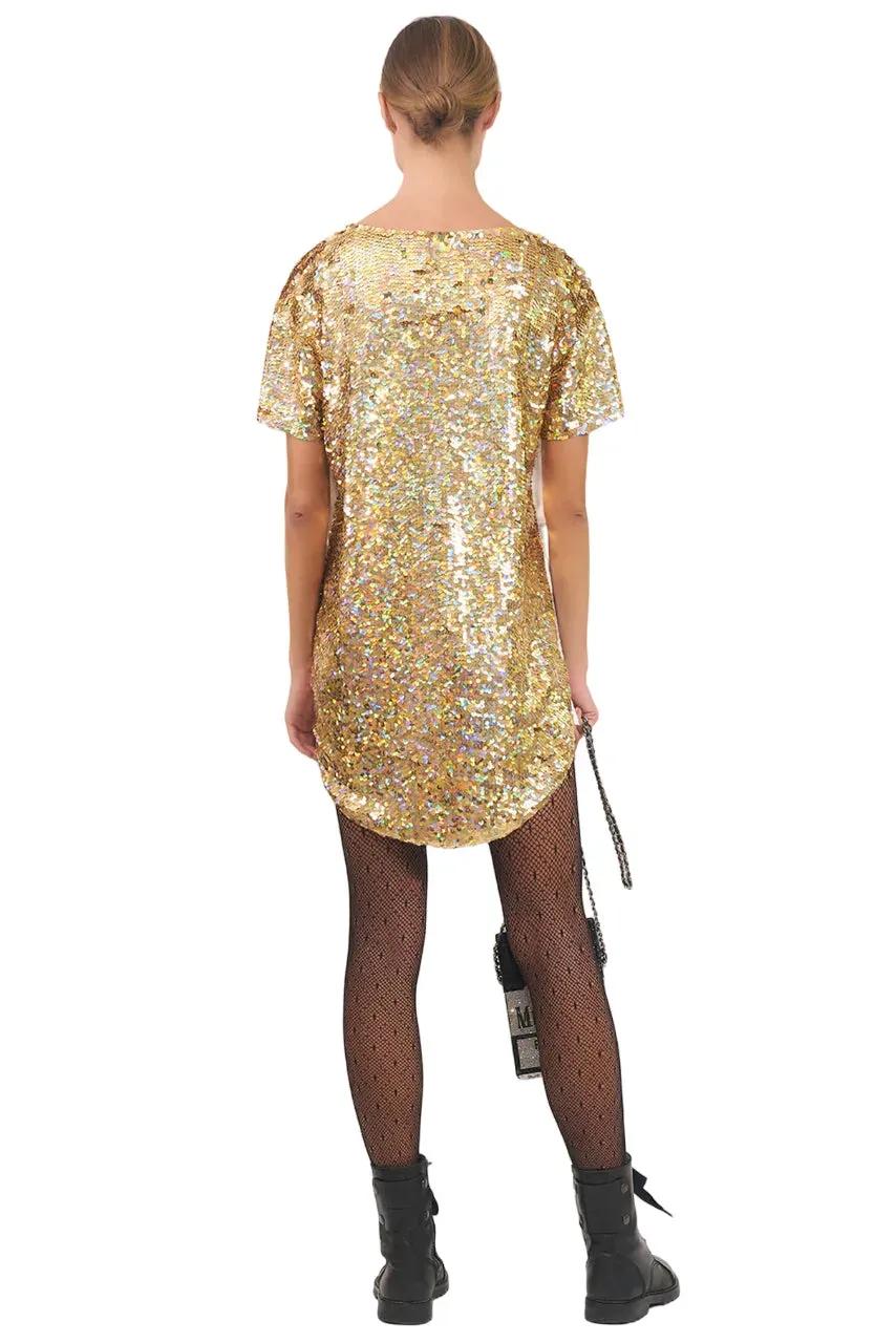 Quit Sequin Maxi Tee Dress