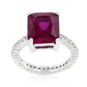 Radiant Cut Pink Engagement Ring