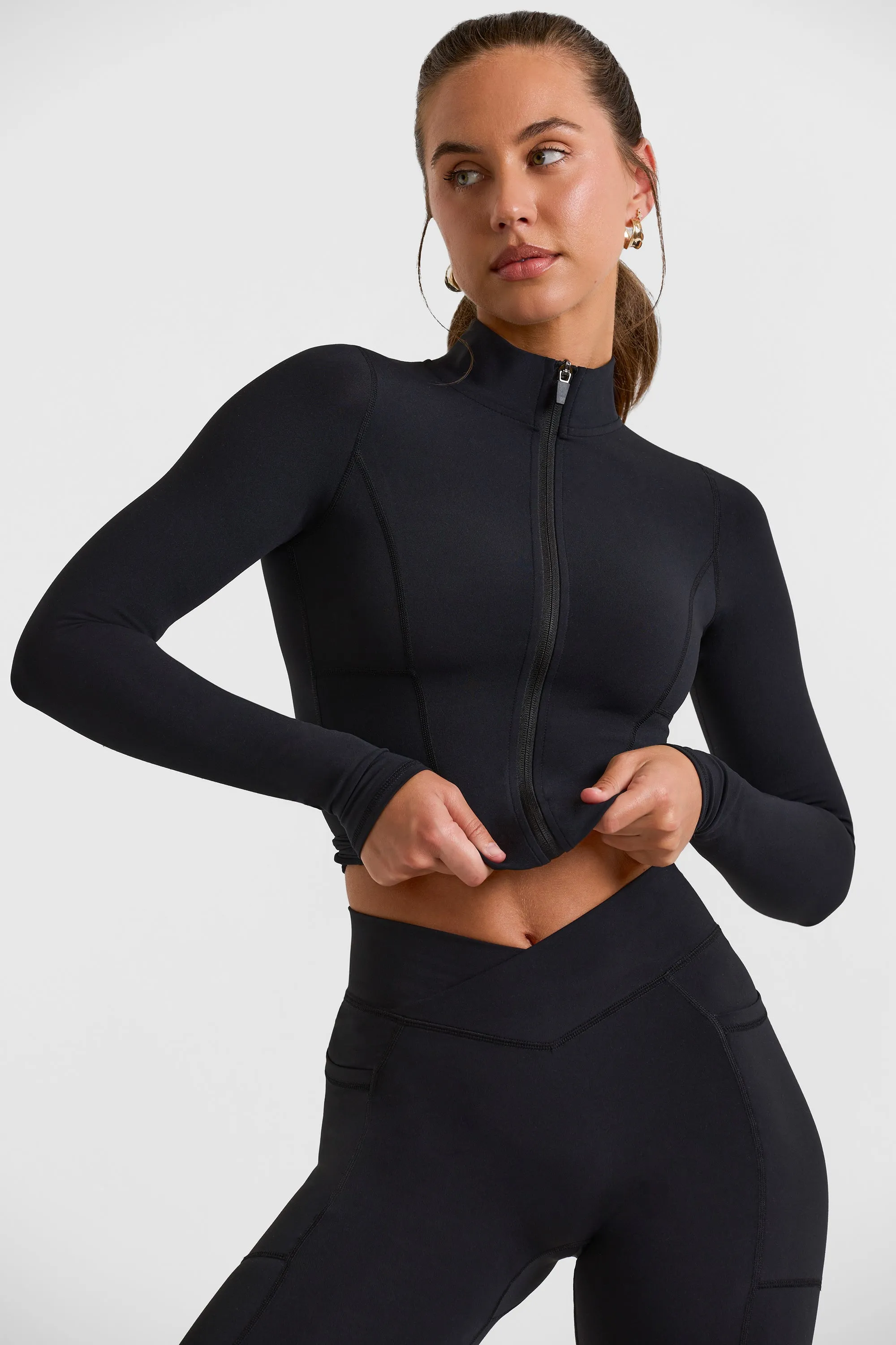 Rally - Zip Up Jacket in Black