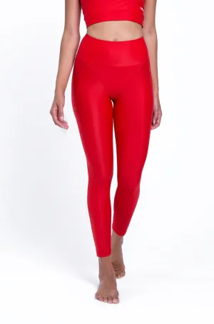 Red Performance Leggings 7/8
