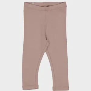 Rib Leggings Baby in Powder Brown