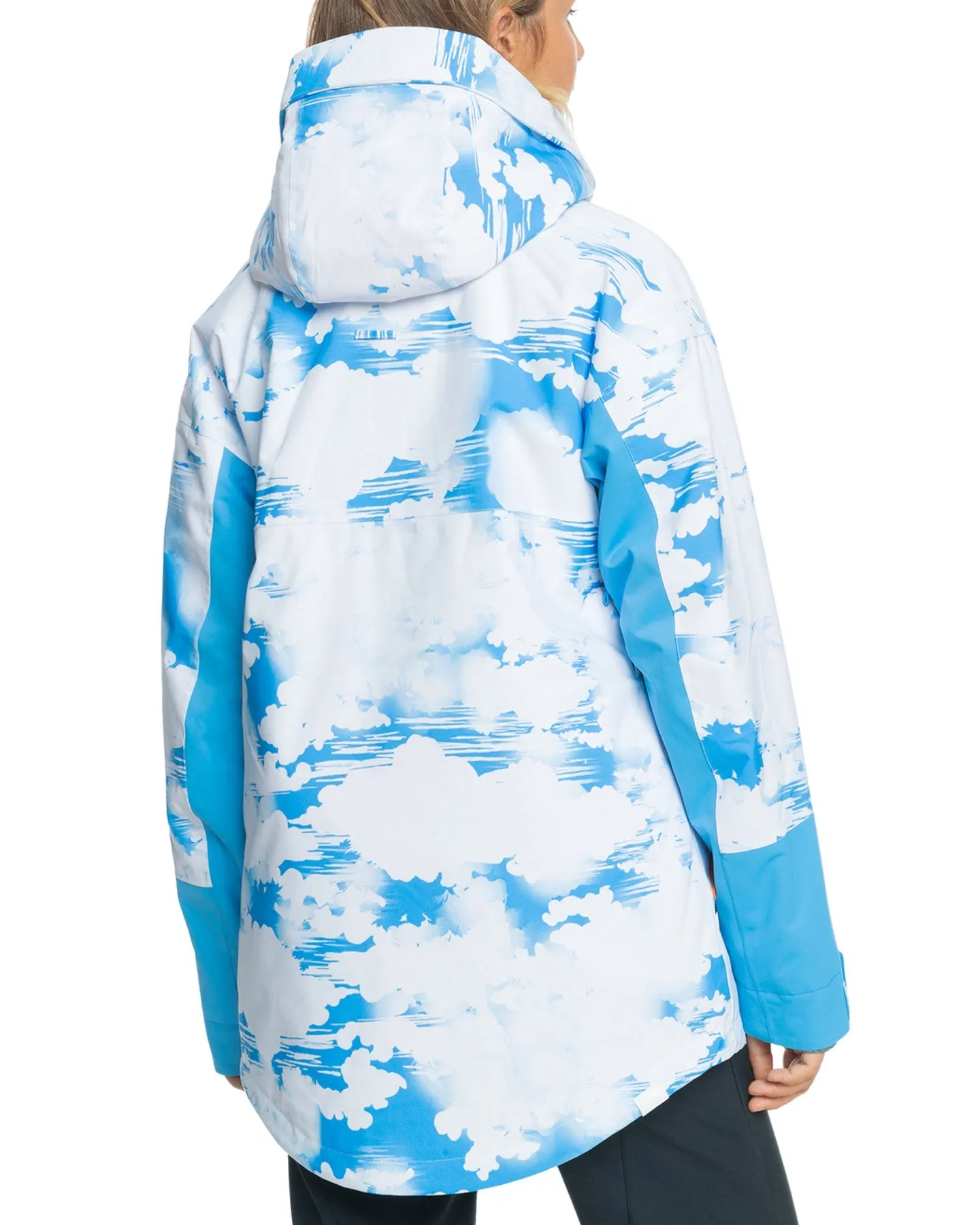 Roxy Women's Chloe Kim Technical Snow Jacket - Azure Blue Clouds