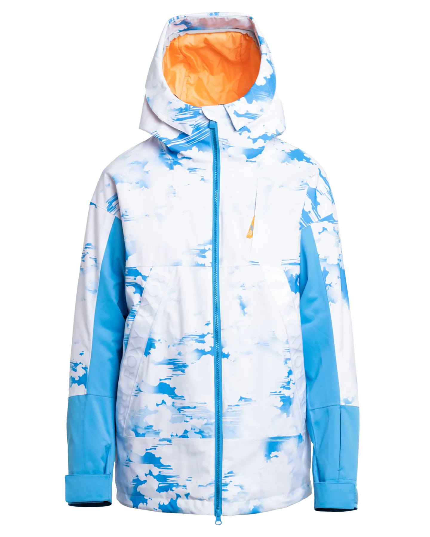 Roxy Women's Chloe Kim Technical Snow Jacket - Azure Blue Clouds