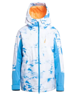 Roxy Women's Chloe Kim Technical Snow Jacket - Azure Blue Clouds