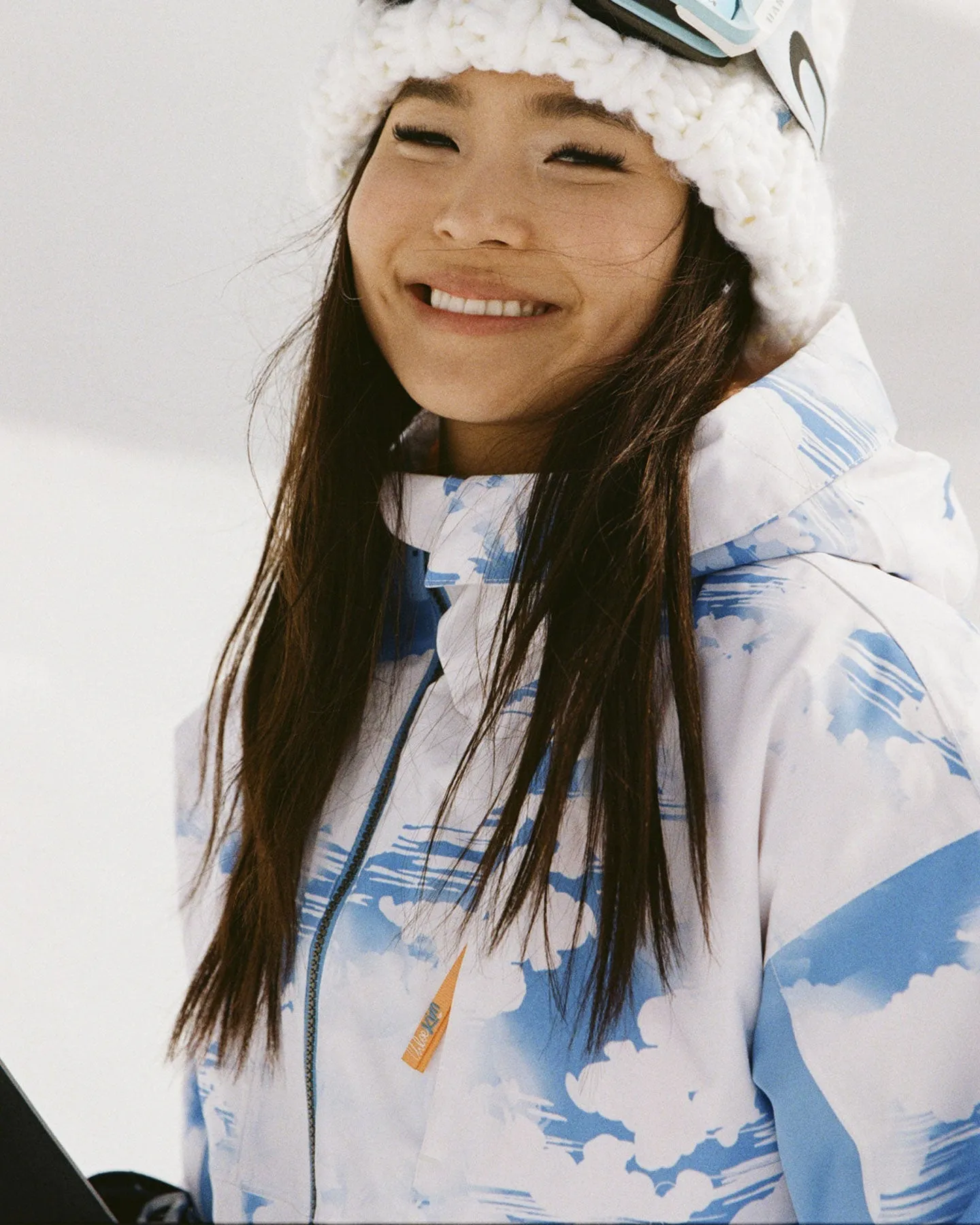 Roxy Women's Chloe Kim Technical Snow Jacket - Azure Blue Clouds