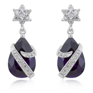 Royal Wrapped Amethyst Earrings