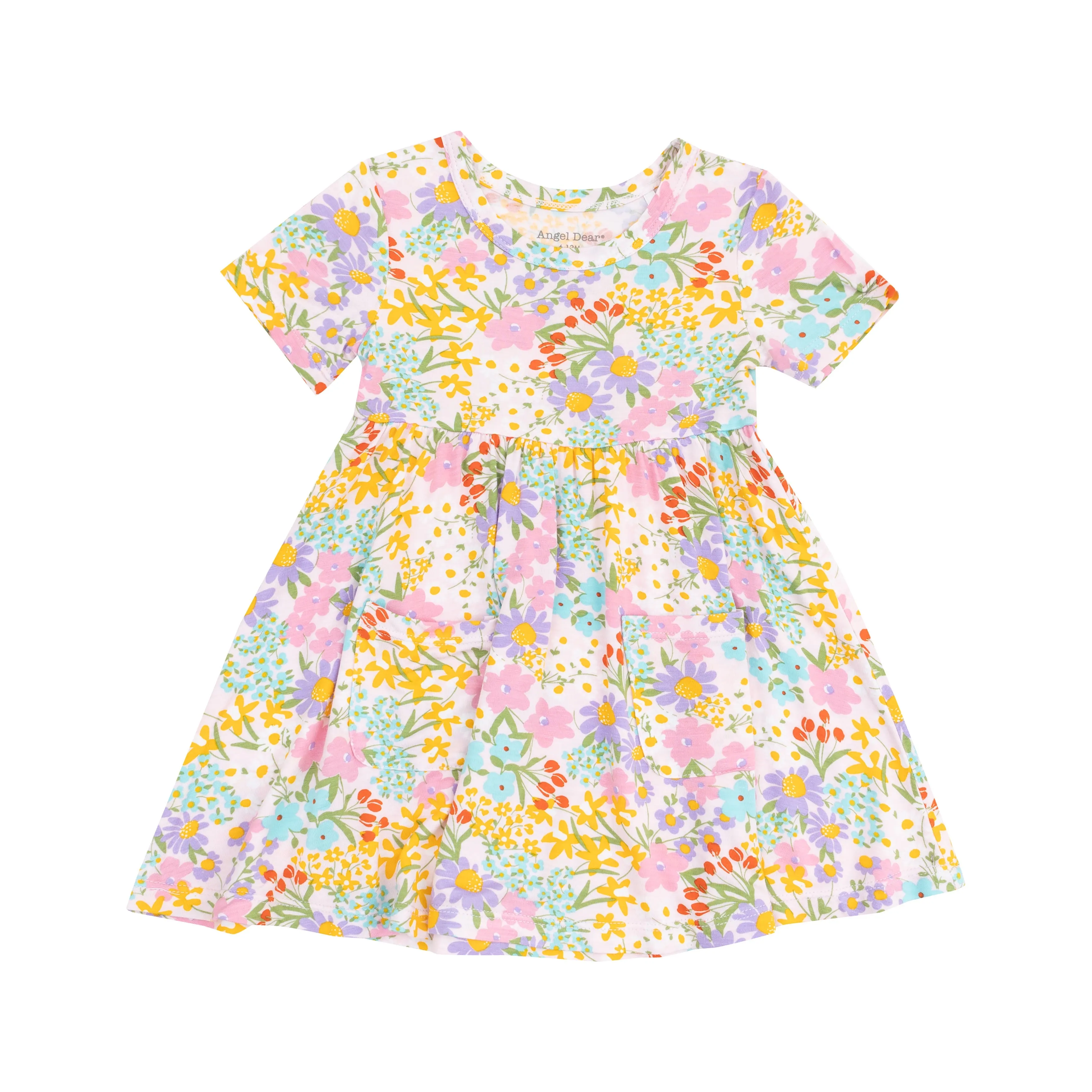 Short Sleeve Twirly Dress - Amelia Floral