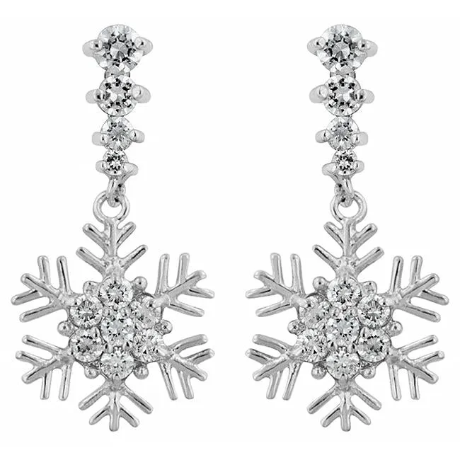 Snowflake Drop Earrings