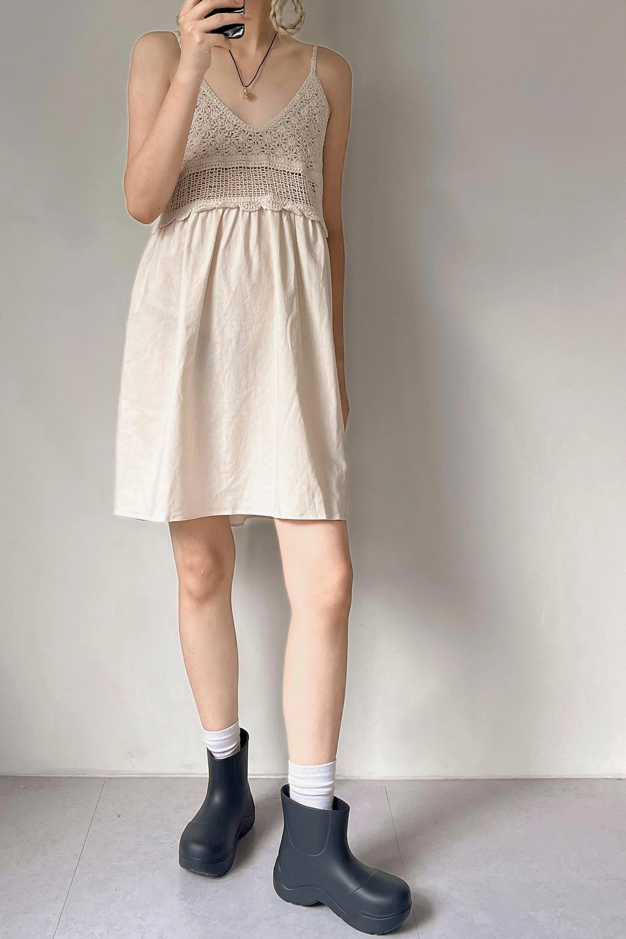 Sophia Crochet Mini Dress