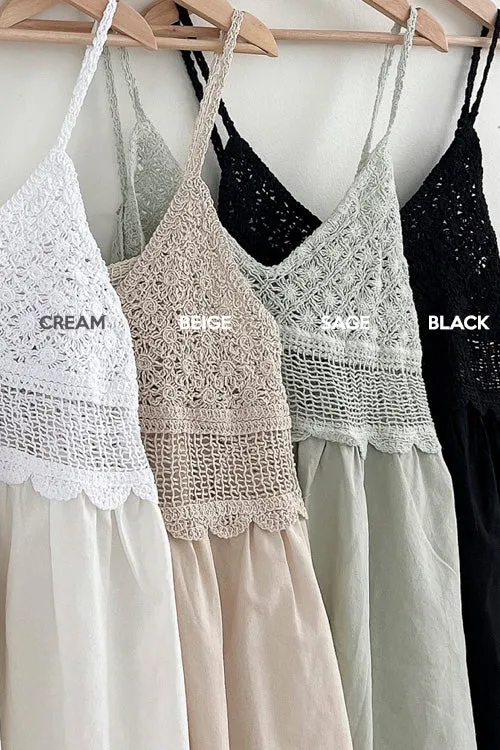 Sophia Crochet Mini Dress