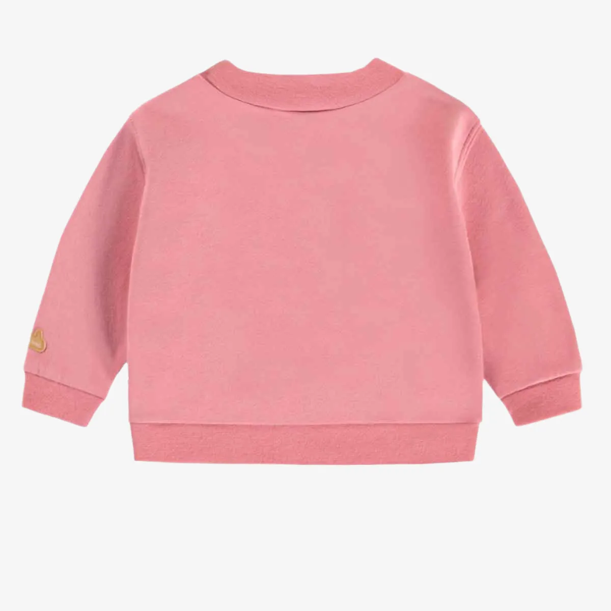 Souris Mini Baby Girl French Terry Crewneck Sweatshirt | Pink