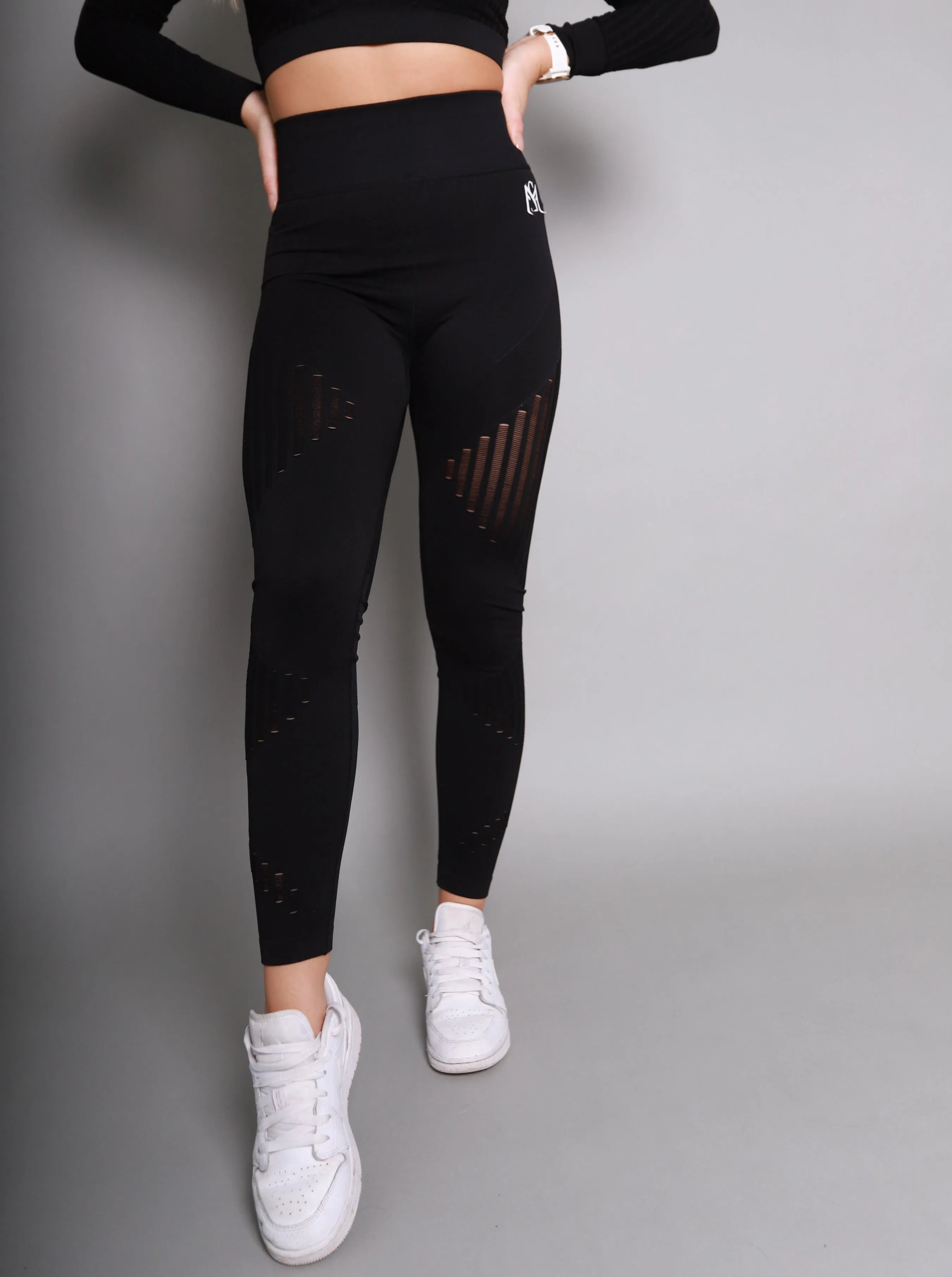 Stars Black Leggings