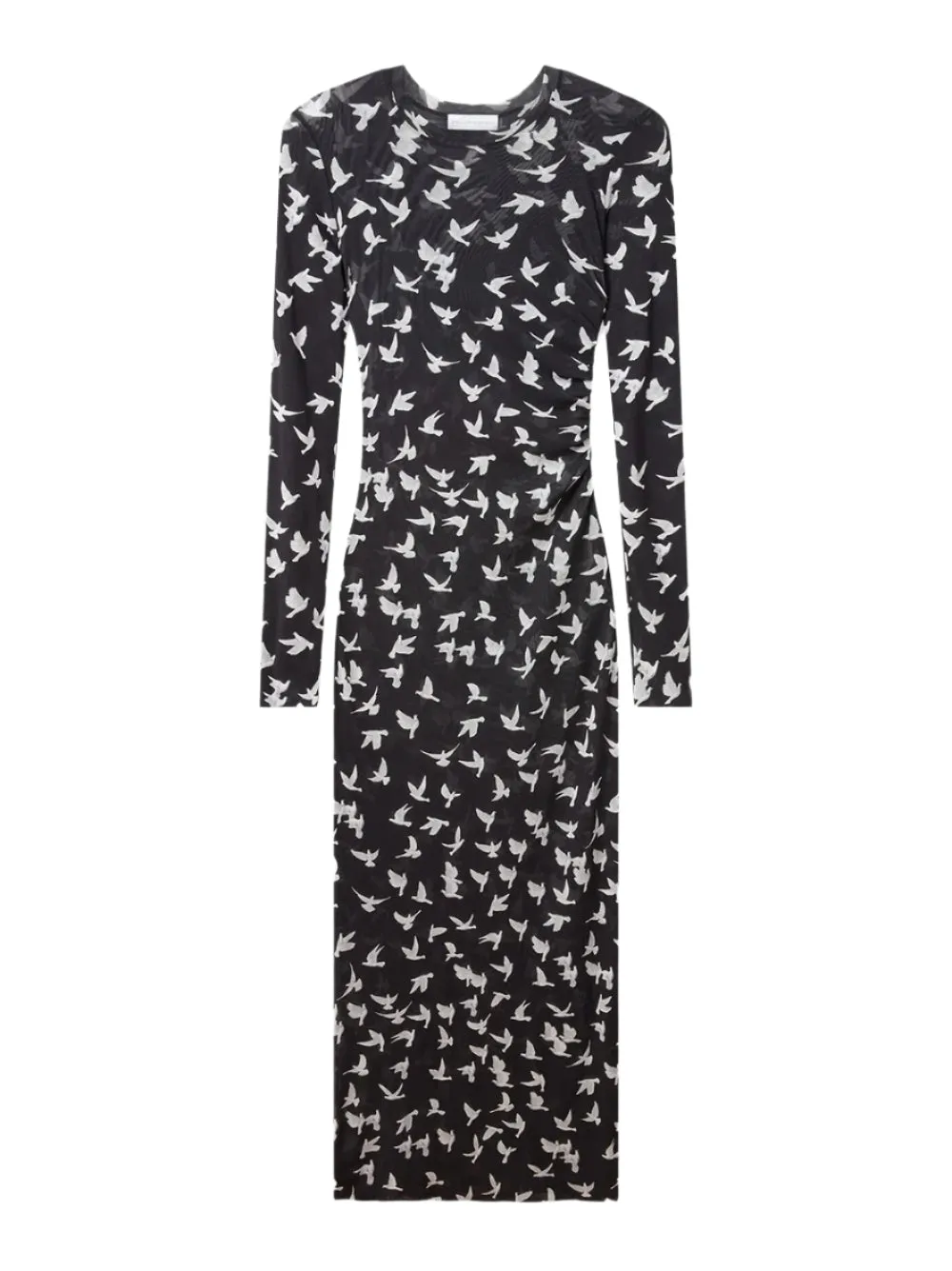 Stella McCartney Mesh Flying Bird Haze Dress in Black