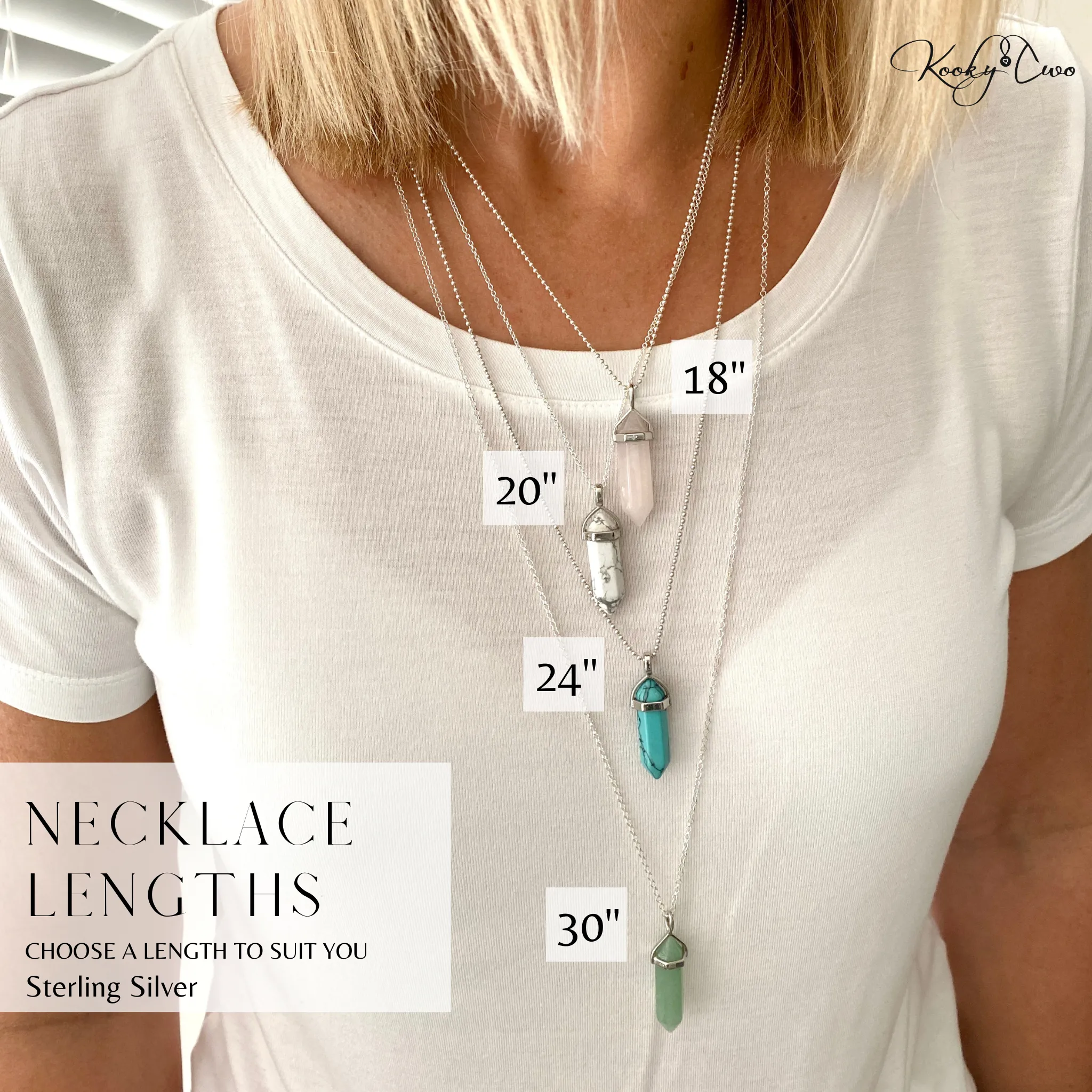 STRENGTH | Crystal Black Onyx Point Necklace Sterling Silver
