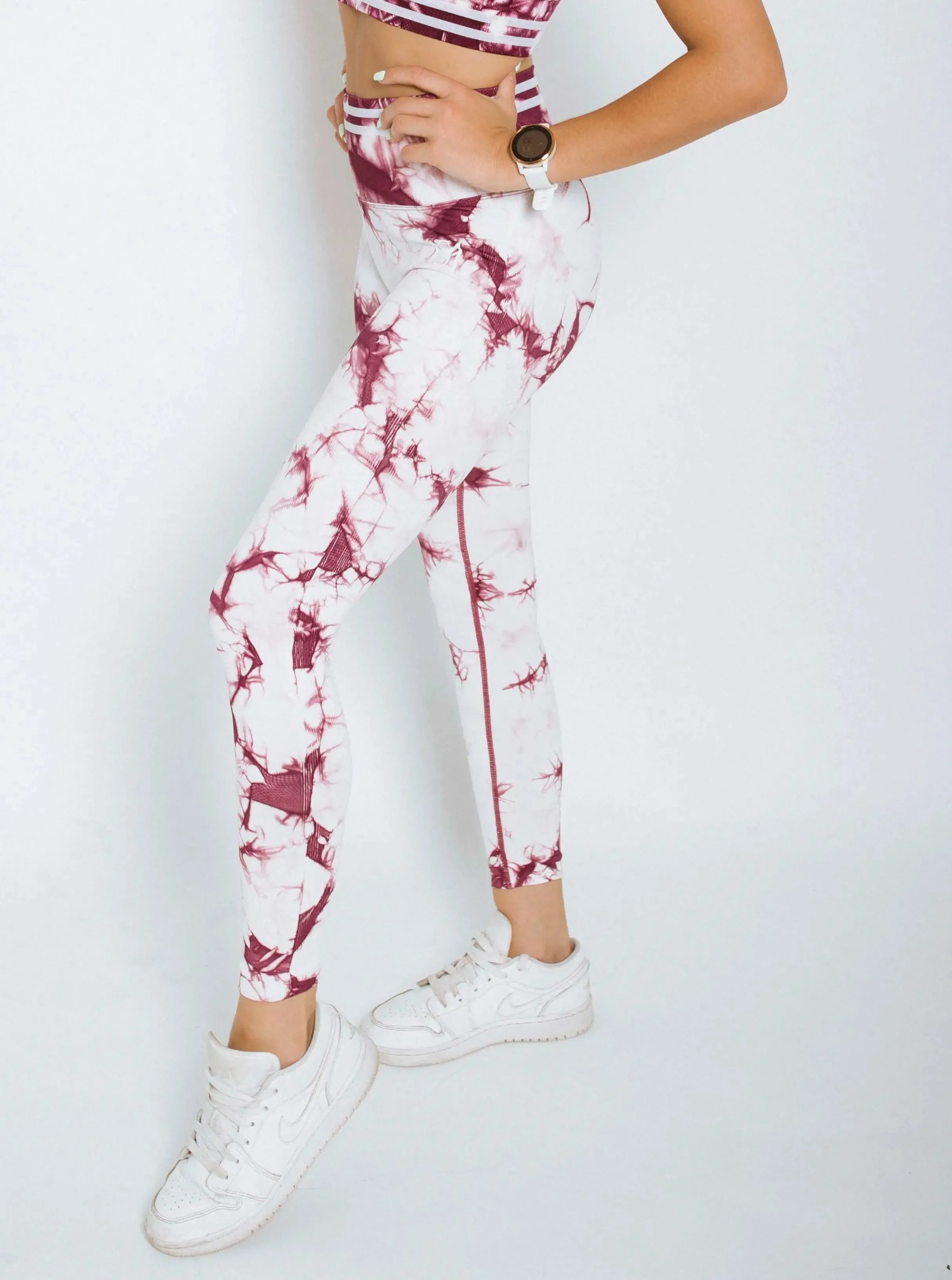Striped Performance Set Pink