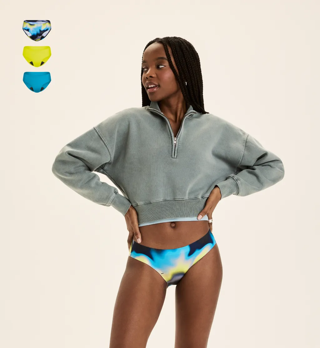 Super Leakproof® No-Show Underwear Bikini 3-Pack