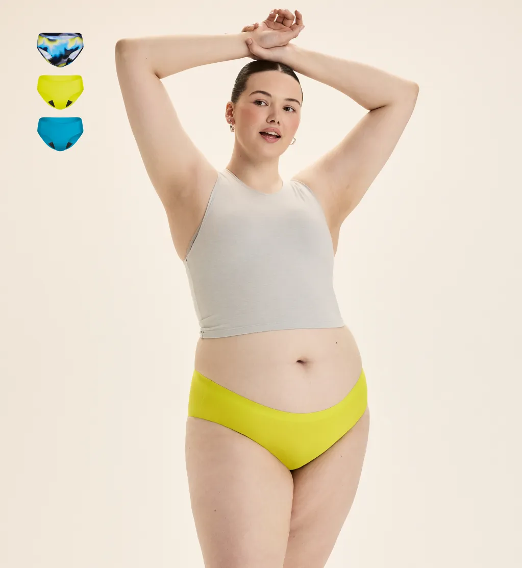 Super Leakproof® No-Show Underwear Bikini 3-Pack
